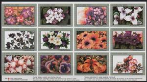 Se-tenant, Lung Association, Flowers, Cinderellas,  , Charity, Flowers, Tuberculosis / TBC