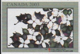 Stamp, Lung Association, Flowers, Cinderellas,  , Charity, Flowers, Tuberculosis / TBC
