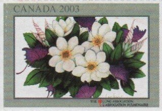 Stamp, Lung Association, Flowers, Cinderellas,  , Charity, Flowers, Tuberculosis / TBC