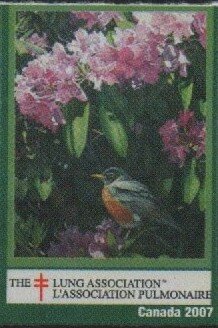 Stamp, Lung Association, Birds and flowers, Cinderellas,  , Birds, Flowers, Tuberculosis / TBC
