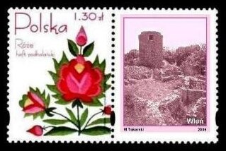 Stamp with Attached Label, Wleń, Personalized and Private Mail Stamps,  , Castles