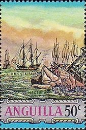 Stamp, HMS St. Albans and wreck of Hector, Anguilla,  