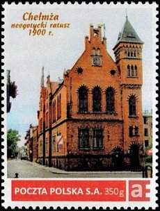 Chełmża neo-Gothic town hall 1900