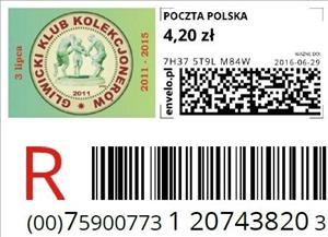 Stamp, Gliwice Club Of Collectors. The Fourth Anniversary Of The Cl, Personalized and Private Mail Stamps,  , Clubs of Stamp Collectors