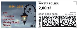Stamp, 120. Anniversary Of The Beginning Of Electrification In Gliw, Personalized and Private Mail Stamps,  , Anniversaries and Jubilees, Electricity