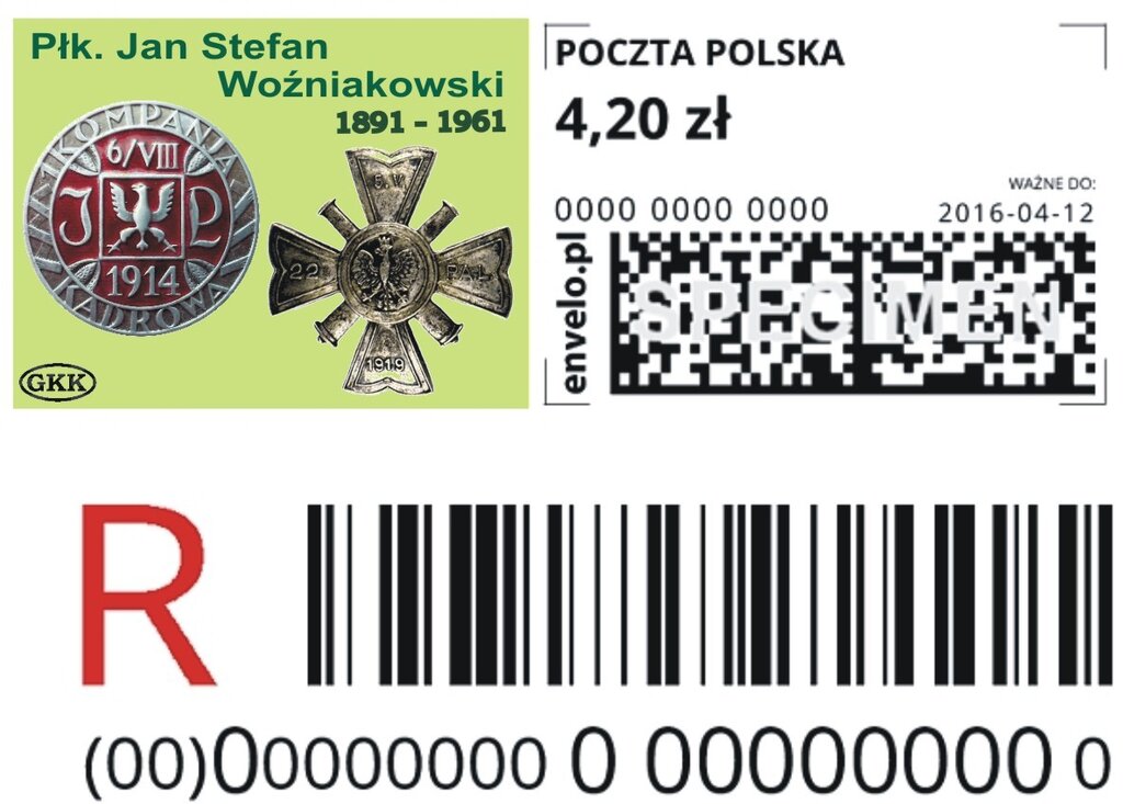 Col. JAN STEFAN WOŹNIAKOWSKI 1891 - 1961 125. BIRTH ANNIVERS
