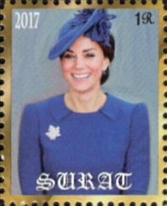Stamp, Duchess Kate Middleton, Cinderellas,  , Duchess, Famous People