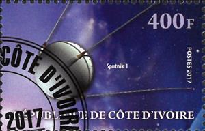 Stamp, Sputnik 1, Cinderellas,  , Satellites