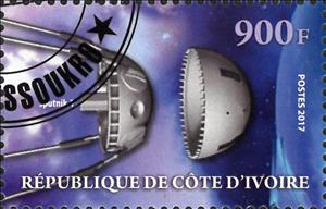 Stamp, Sputnik 1, Cinderellas,  , Satellites