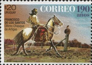 Stamp, Francisco de los Santos, Uruguay,  , Horses, Postal History, Postal Services