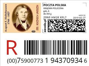 Stamp, AUGUST F. HOLTZHAUSEN 1768 - 1827 250th ANNIVERSARY BIRTHDAY, Personalized and Private Mail Stamps,  , Famous People