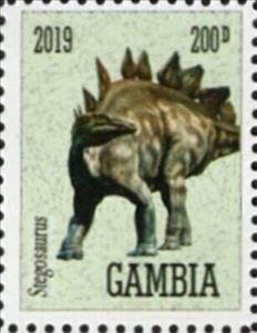 Stamp, Stegosaurus, Cinderellas,  , Dinosaurs, Prehistorical Animals