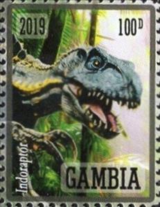 Stamp, Indoraptor, Cinderellas,  , Dinosaurs, Prehistorical Animals