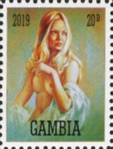 Stamp, Leo Ansen (1930г.-1980г.), Cinderellas,  , Nudes, Paintings