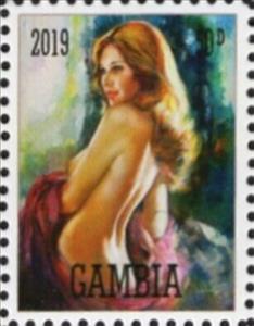 Stamp, Leo Ansen (1930г.-1980г.), Cinderellas,  , Nudes, Paintings