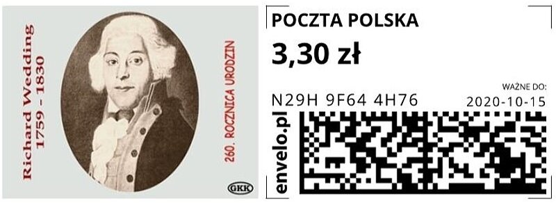Stamp, Johann Friedrich Wedding 1759 - 1830, Personalized and Private Mail Stamps,  , Famous People