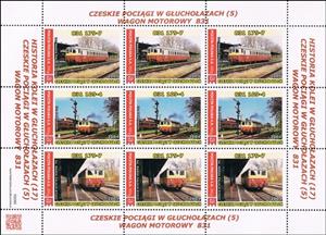 Mini Sheet, Czech trains in Głuchołazy 831 179-7 2005, Personalized and Private Mail Stamps,  , Locomotives, Railways