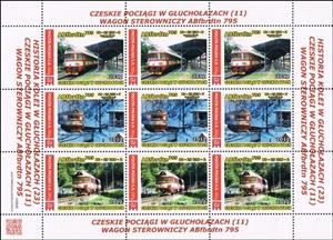 Mini Sheet, Czech trains in Głuchołazy ABfbrdtn 795 80-29 226-5 "CVILÍN", Personalized and Private Mail Stamps,  , Locomotives, Railways