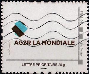 Stamp, AG2R la Mondiale, Personalized and Private Mail Stamps,  , Finance, Logos