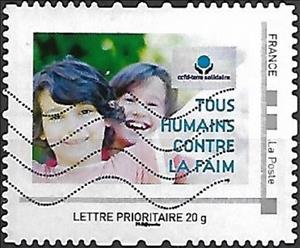 Stamp, CCFD Terre Solidaire Tous Humains contre la Faim, Personalized and Private Mail Stamps,  , Charity, Children, Freedom from hunger