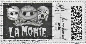 Stamp, Momie in black, Personalized and Private Mail Stamps,  , Halloween