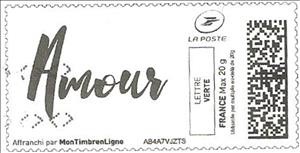 Stamp, Love. Amour, Personalized and Private Mail Stamps,  , Love
