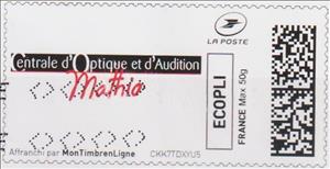 Stamp, Central d'Optique et d'Audition Mathio, Personalized and Private Mail Stamps,  , Healthcare, Logos, Opticians