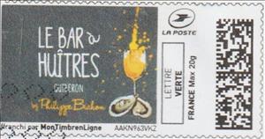 Stamp, Le Bar du Huitres, Personalized and Private Mail Stamps,  , Beverages, Logos, Restaurants