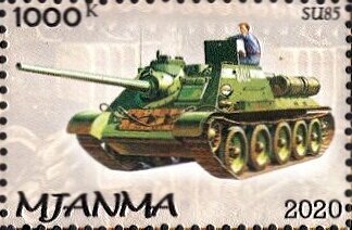 Stamp, Su85, Cinderellas,  , Tanks