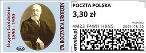 Stamp, Eugen Goldstein 1850 - 1930, Personalized and Private Mail Stamps,  , Famous People