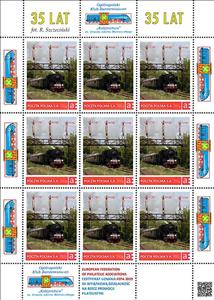 Mini Sheet, Bydgoszcz, Personalized and Private Mail Stamps,  , Railways