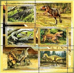 Mini Sheet, Dinosaurs, Cinderellas,  , Animals (Fauna), Dinosaurs, Prehistorical Animals, Reptiles