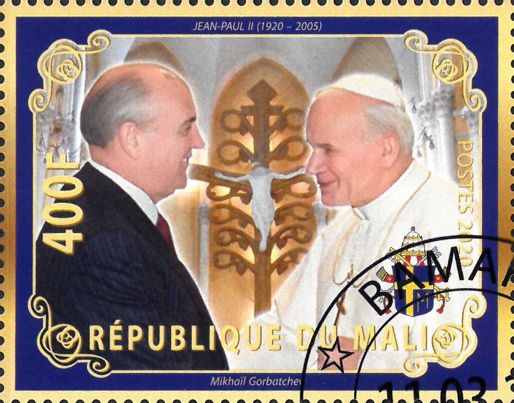 Pope John Paul II and Michail Gorbaczow
