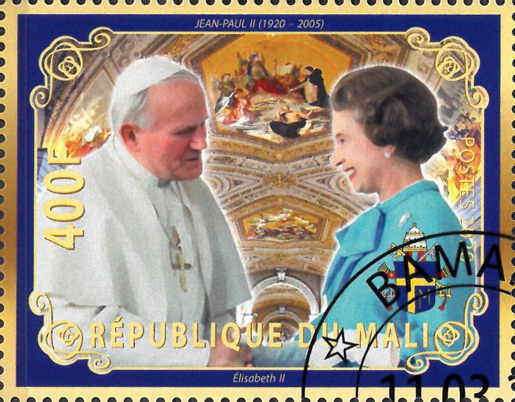 Pope John Paul II and Elizabeth II