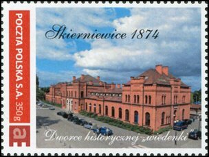 Stamp, Dworce historycznej "Wiedenki" Skierniewice 1874, Personalized and Private Mail Stamps,  , Stations
