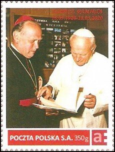 Stamp, Łowicz Remembers 18.05.1920-18.05.2020, Personalized and Private Mail Stamps,  , Clergy, Popes
