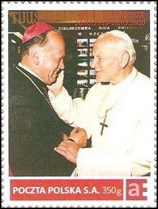 Stamp, Łowicz Remembers 18.05.1920-18.05.2020, Personalized and Private Mail Stamps,  , Clergy, Popes