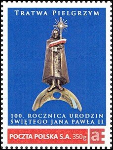 Stamp, Pilgrim raft 100th anniversary of the birth of Saint John Pa, Personalized and Private Mail Stamps,  , Popes, Religion