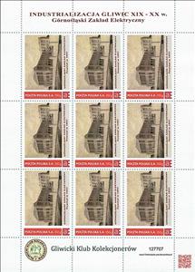 Mini Sheet, Górnośląski Zakład Energetyczny Established in 1897, Personalized and Private Mail Stamps,  , Power Plants