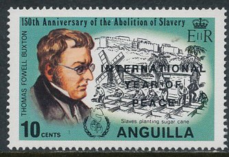 Stamp, Thomas Fowell Buxton, planting sugar cane, Anguilla,  