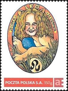 Stamp, Leo 23 July - 23 August, Personalized and Private Mail Stamps,  , Zodiac