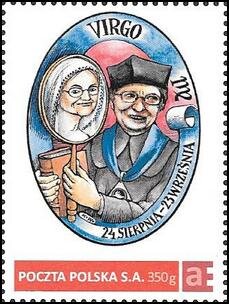 Stamp, Virgo 23 August - 23 September, Personalized and Private Mail Stamps,  , Zodiac