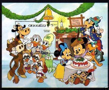 Various Disney characters and celebrations