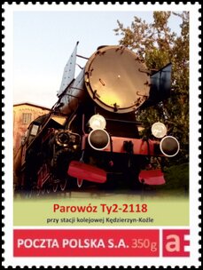 Stamp, Ty2-2118 steam locomotive at the Kędzierzyn-Koźle railway st, Personalized and Private Mail Stamps,  , Locomotives, Railways, Steam Traction