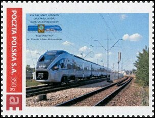 Stamp, XXV years of the Lodz Section of the Polish Club of Interest, Personalized and Private Mail Stamps,  , Locomotives, Railways