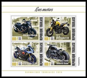 Mini Sheet, Various Motorcycles, Togo,  , Motorcycles