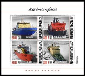Mini Sheet, Various Icebreakers, Togo,  , Ice-breakers, Ships