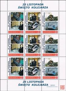 Mini Sheet, November 25 Railwayman's Day, Personalized and Private Mail Stamps,  , Railways