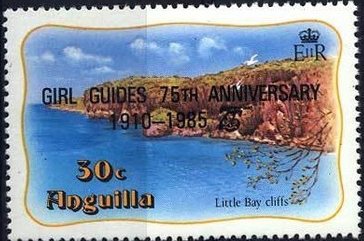 Stamp, Little Bay cliffs, Anguilla,  , Scouting