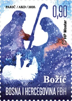 Stamp, Christmas 2020, Bosnia and Herzegovina, Croatian Administration,  , Christmas